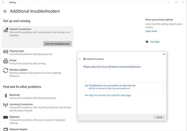 Risolvi il problema della visualizzazione del messaggio "No Internet, protetto" su Windows 10