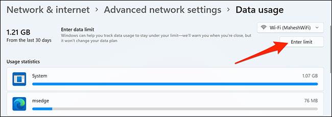 So legen Sie Beschränkungen für die Internetdatennutzung in Windows 11 fest