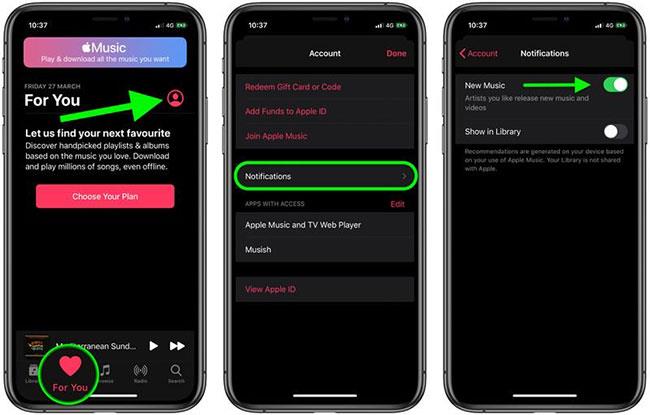 Comment activer/désactiver les notifications pour les nouvelles versions d'Apple Music dans iOS