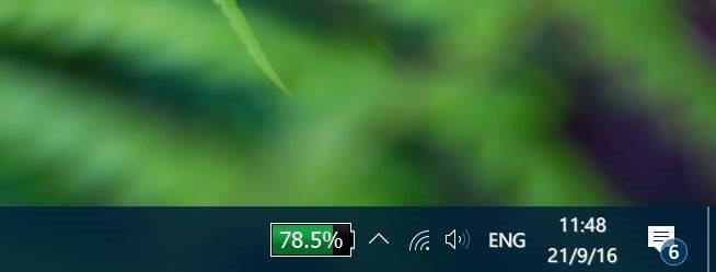 Windows 10 작업 표시줄에 배터리 비율을 표시하는 방법