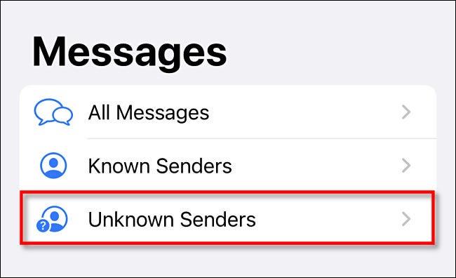 Come nascondere i messaggi spam agli sconosciuti su iPhone