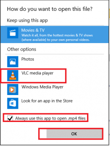 Configura VLC Media Player come lettore multimediale predefinito su Windows 10