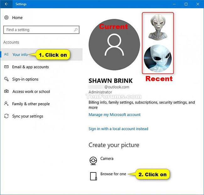 Comment changer d'avatar sur Windows 10