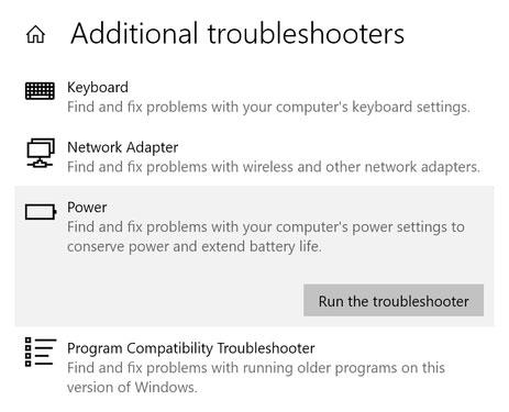 修復 Windows 10 上目前沒有可用的電源選項錯誤