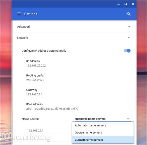 So ändern Sie den DNS-Server auf dem Chromebook