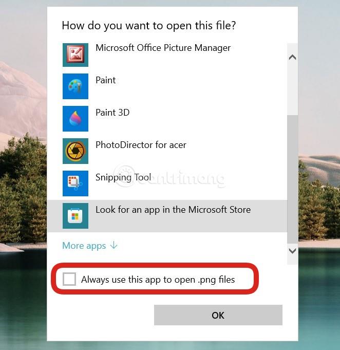 Comment réparer Ouvrir avec erreur sous Windows