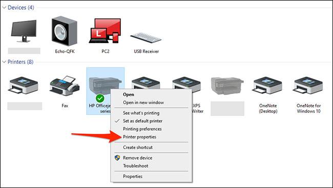 Comment imprimer une page de test, tester l'imprimante sous Windows 10