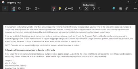 So verwenden Sie Textaktionen im Snipping Tool unter Windows 11