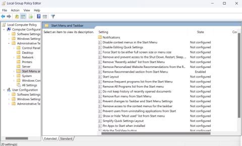 Windows 11のスタートメニューの推奨セクションを削除する方法