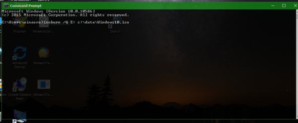 Suggerimenti per masterizzare file ISO dal prompt dei comandi su Windows 10