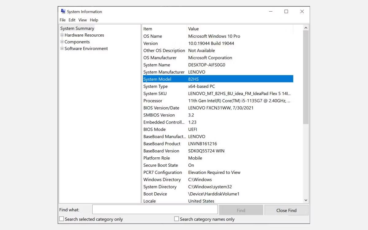 Comment trouver le modèle d'ordinateur portable Windows