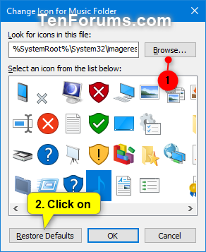 Windows에서 음악 폴더 아이콘을 변경/복원하는 방법