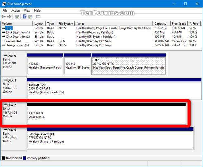 Comment supprimer un lecteur du pool de stockage dans les espaces de stockage sous Windows 10