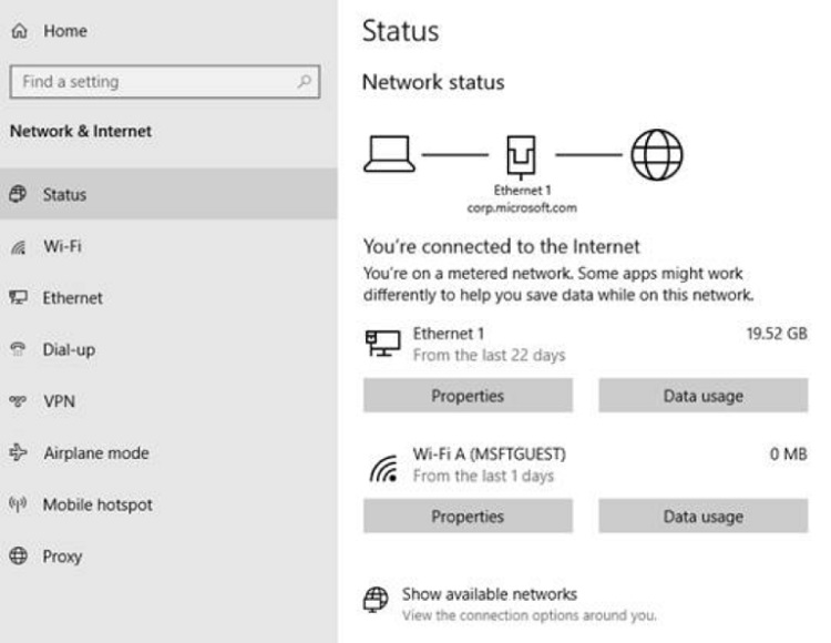 Comment réinitialiser l'utilisation des données réseau sous Windows 10