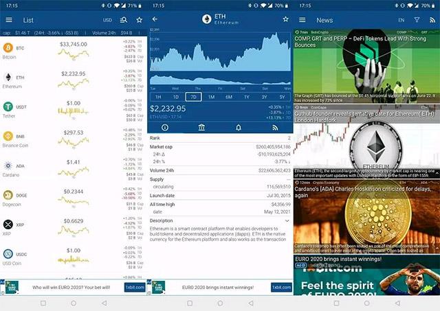 5 meilleures applications de suivi de crypto-monnaie pour Android