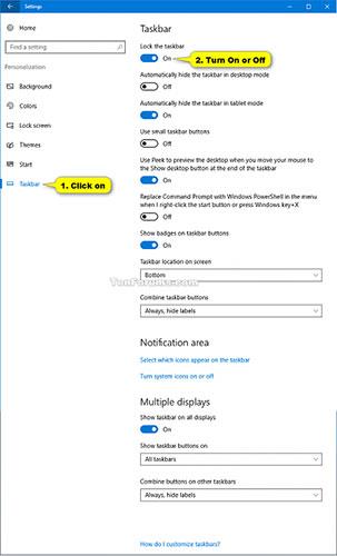 So sperren/entsperren Sie die Taskleiste in Windows 10