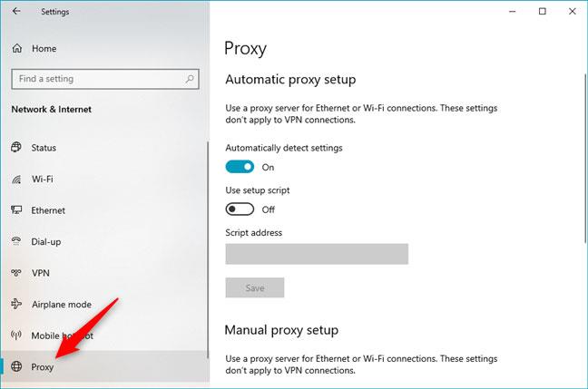 Come configurare le impostazioni del server proxy in Windows 10