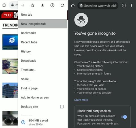 Comment accéder aux applications en mode navigation privée sur Android