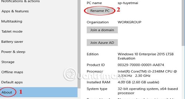 Istruzioni per cambiare nome PC, rinominare il computer per Windows 10