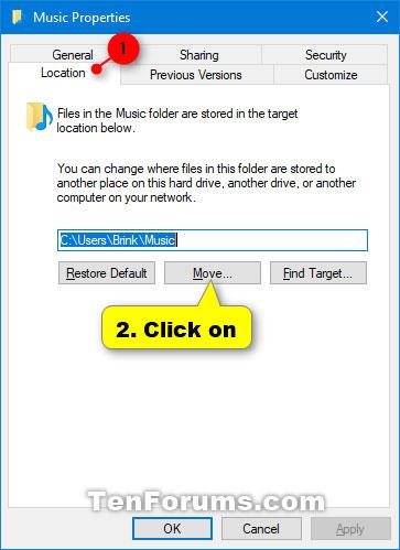 Come spostare la posizione della cartella Musica in Windows 10