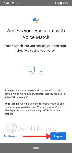 使用越南語時如何開啟 Voice Match 來呼叫 OK Google