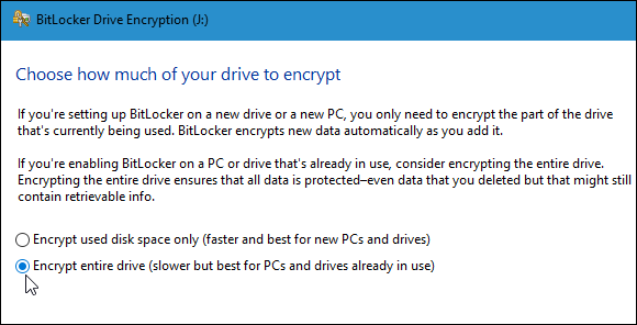 Windows 10 で Bitlocker を使用して USB またはメモリ カードを暗号化する手順