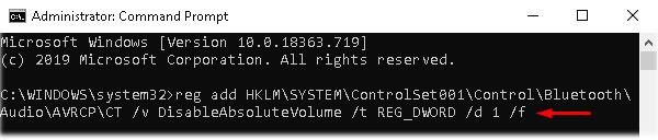 Как включить/выключить абсолютную громкость Bluetooth в Windows 10