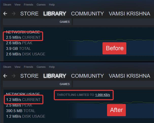 Comment limiter la vitesse de téléchargement de Steam sous Windows