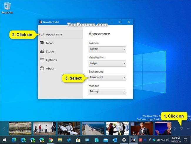 Come cambiare il colore di sfondo della barra delle notizie in Windows 10