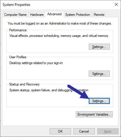 Come abilitare/disabilitare la funzione di riavvio automatico quando si verifica un errore BSOD in Windows 10