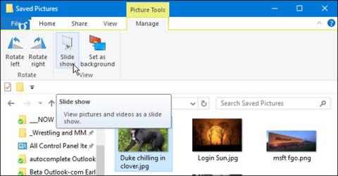 Instructions pour afficher des photos sous forme de diaporama sous Windows 10