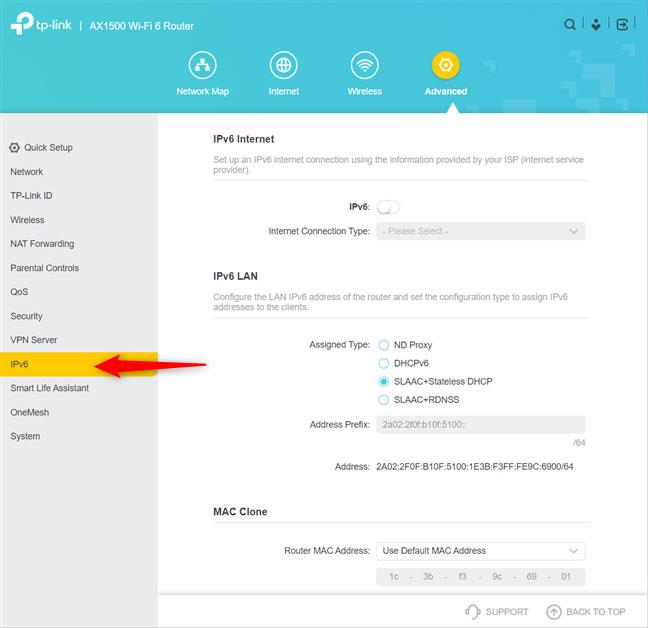 So aktivieren Sie IPv6 auf dem TP-Link WiFi 6-Router