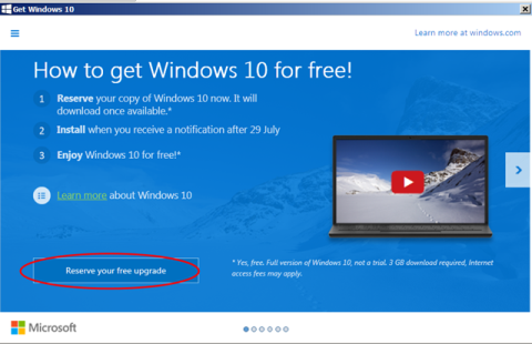 停用並刪除取得 Windows 10 通知圖標