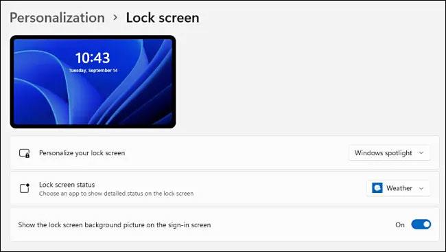 Istruzioni per personalizzare la schermata di blocco su Windows 11