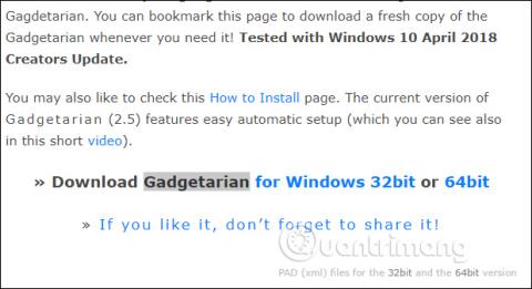 Comment installer des gadgets pour Windows 10 à laide de Gadgetarian