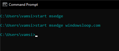 Comment exécuter MS Edge et ouvrir les URL à partir de la ligne de commande