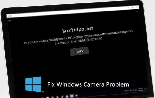Быстро исправьте ошибку невозможности открыть камеру 0xA00F4244: мы не можем найти вашу камеру
