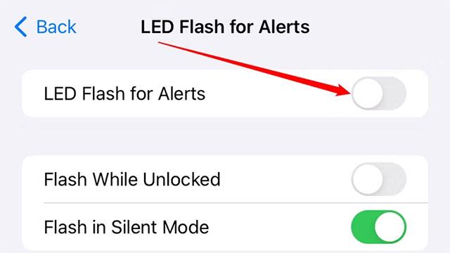 Come disattivare il flash delle notifiche su iPhone