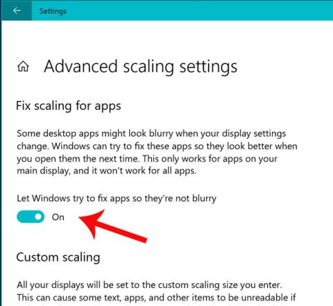 Comment activer le mode anti-flou de lapplication pour les appareils à écran haute résolution sous Windows 10 avril