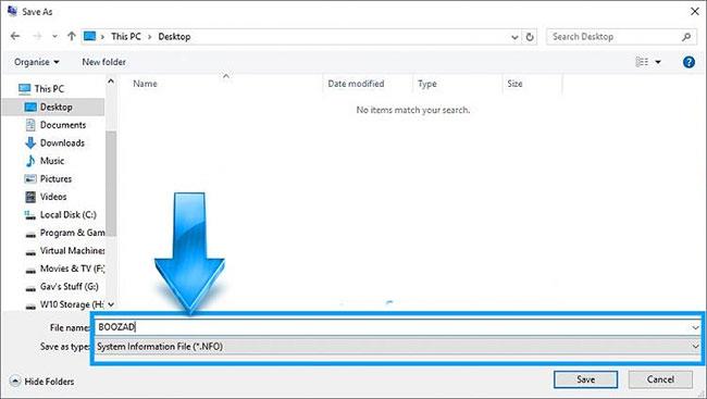 Come creare file di informazioni di sistema in Windows 10