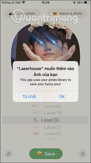 Come utilizzare Laserhouse per creare un avatar con lancio laser