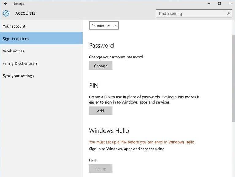 Istruzioni per configurare il riconoscimento facciale di Windows Hello su Windows 10