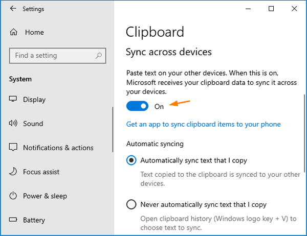 2 Möglichkeiten, die Synchronisierung der Zwischenablage unter Windows 10 zu aktivieren/deaktivieren