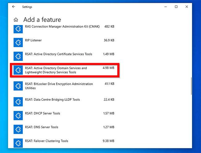 Comment activer RSAT pour Active Directory dans Windows 10