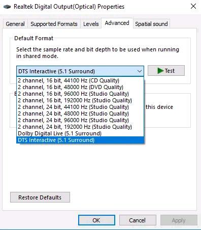 Comment utiliser le port de sortie optique (S/PDIF) sur PC