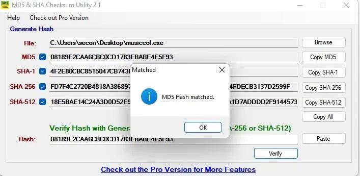 Come verificare i checksum MD5, SHA-1 e SHA-256 in Windows