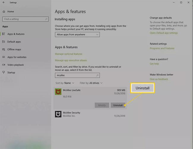 So deinstallieren Sie McAfee