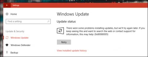 So beheben Sie den Fehler 0x80080005 beim Update von Windows 10