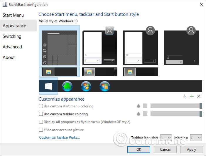 Come cambiare il pulsante Start su Windows 10