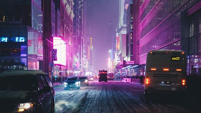 Collection de beaux fonds d'écran de villes nocturnes pour ordinateurs